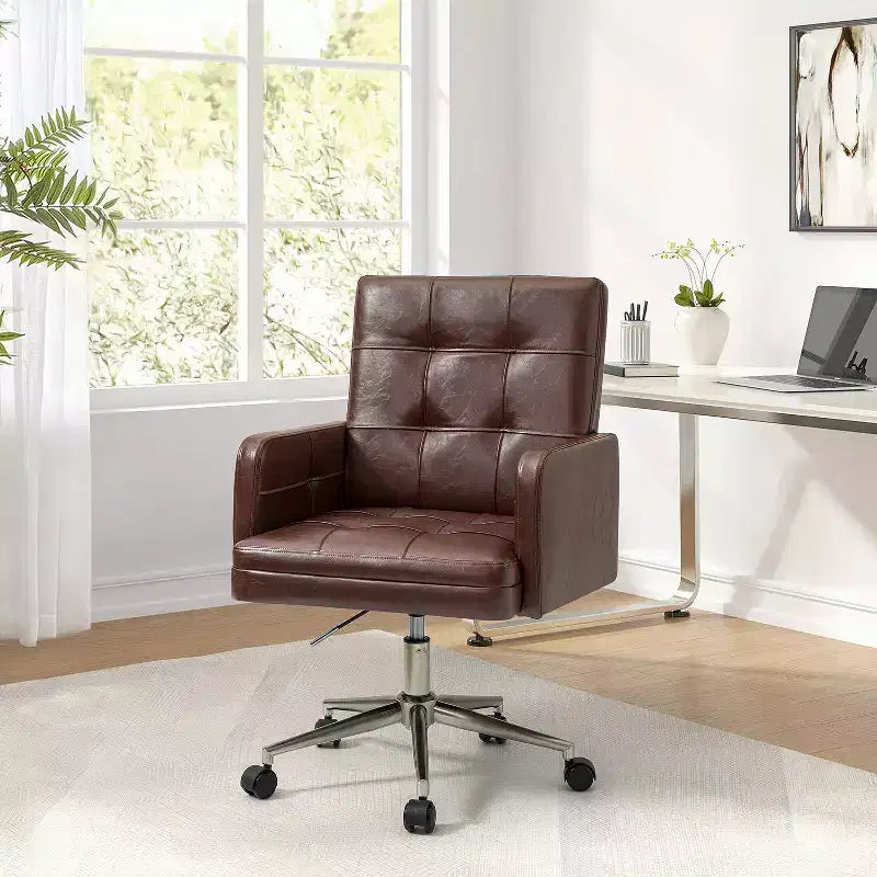 Fauteuil de bureau capitonné moderne