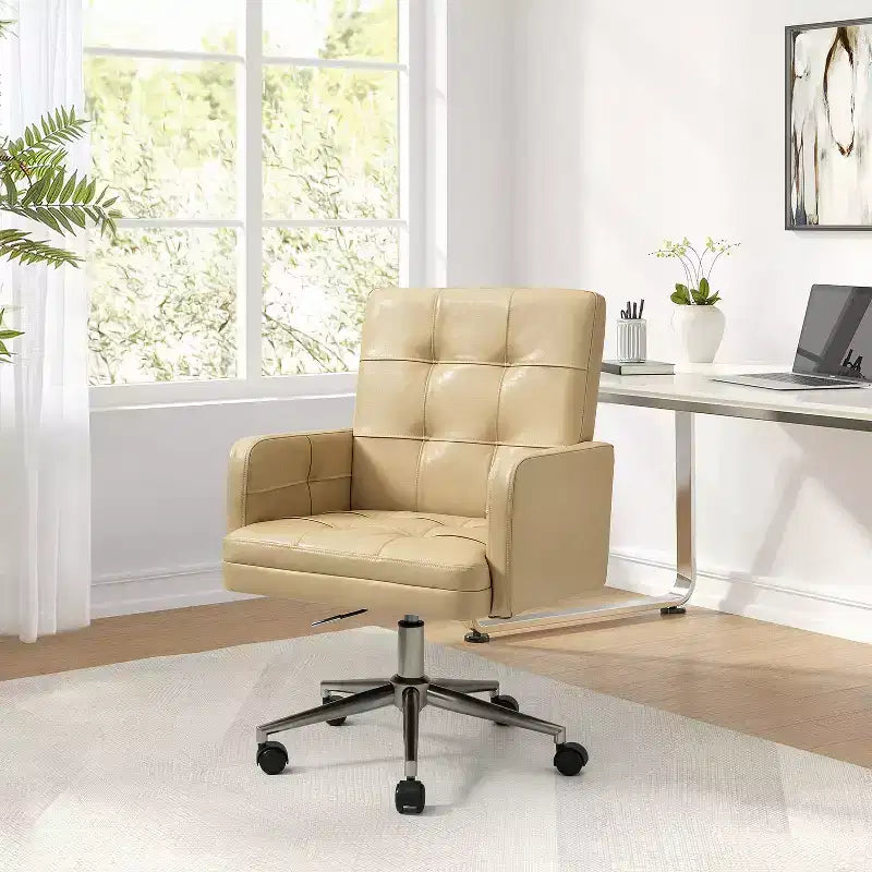 Fauteuil de bureau capitonné moderne