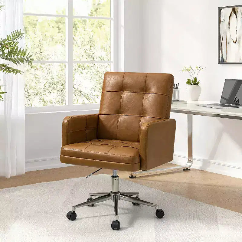 Fauteuil de bureau capitonné moderne