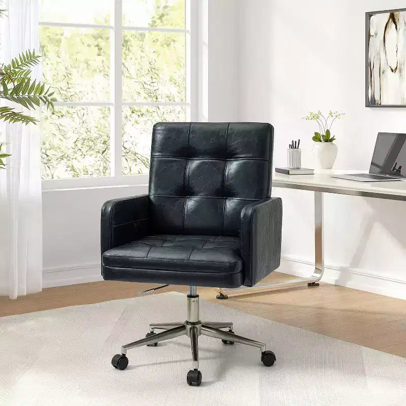 Fauteuil de bureau capitonné moderne
