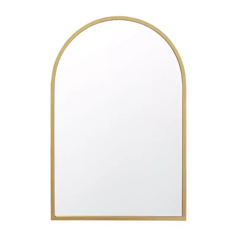Miroir mural à cadre métallique arqué