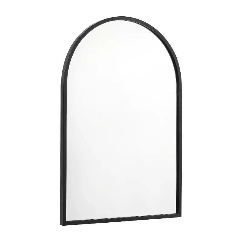 Miroir mural à cadre métallique arqué