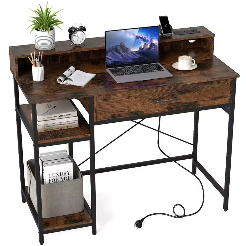 Bureau d'ordinateur avec tiroir