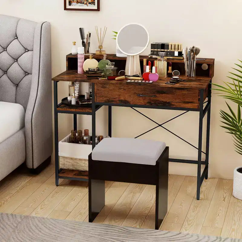 Bureau d'ordinateur avec tiroir