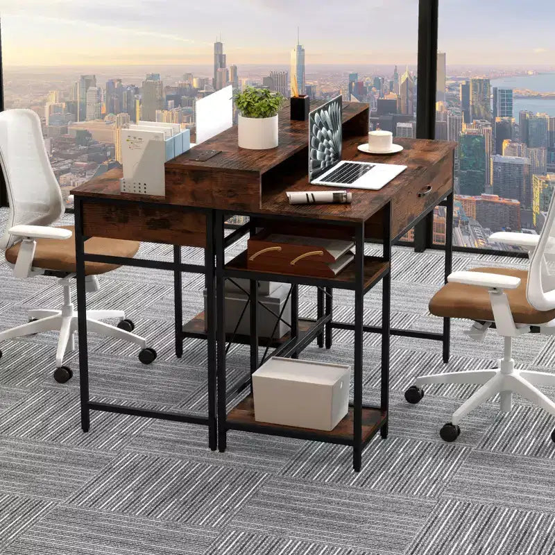 Bureau d'ordinateur avec tiroir