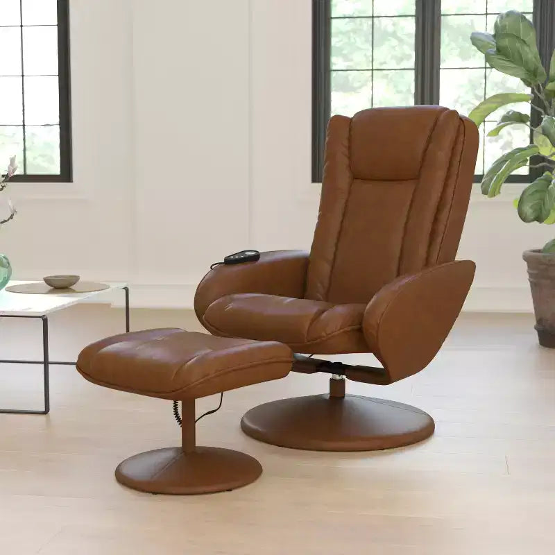 Fauteuil inclinable massant en peluche