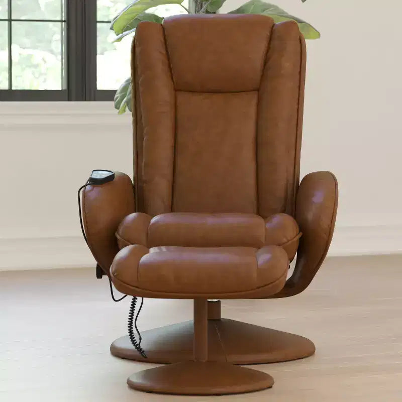 Fauteuil inclinable massant en peluche