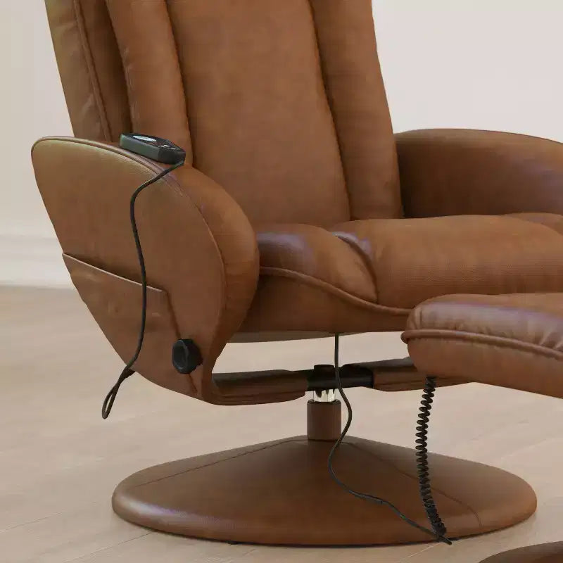 Fauteuil inclinable massant en peluche