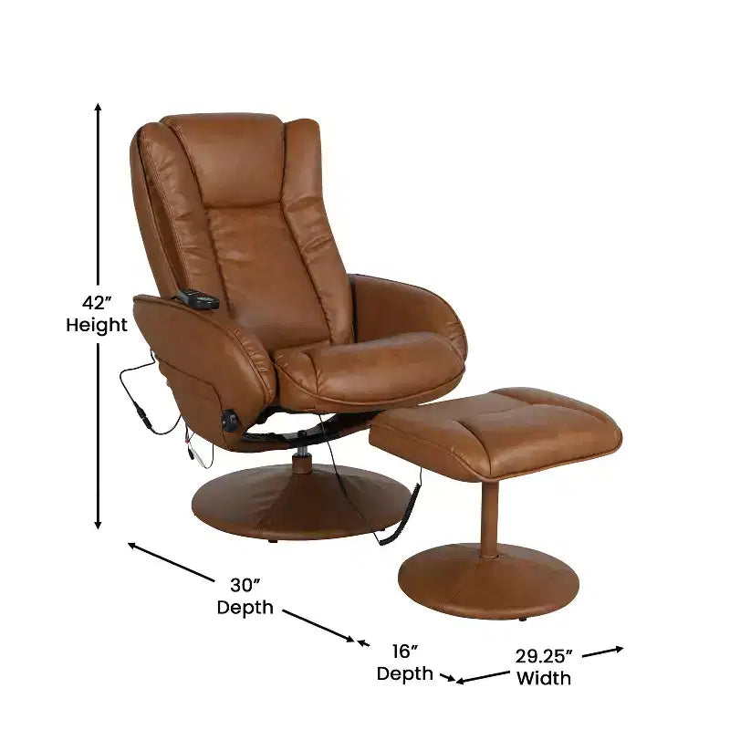 Fauteuil inclinable massant en peluche