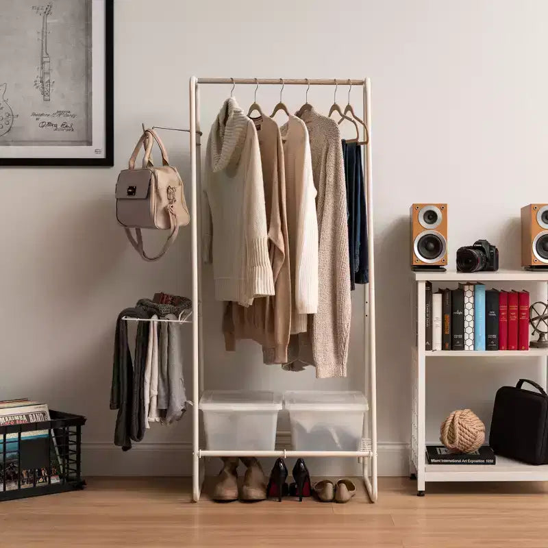 Portant à vêtements multifonctionnel en métal